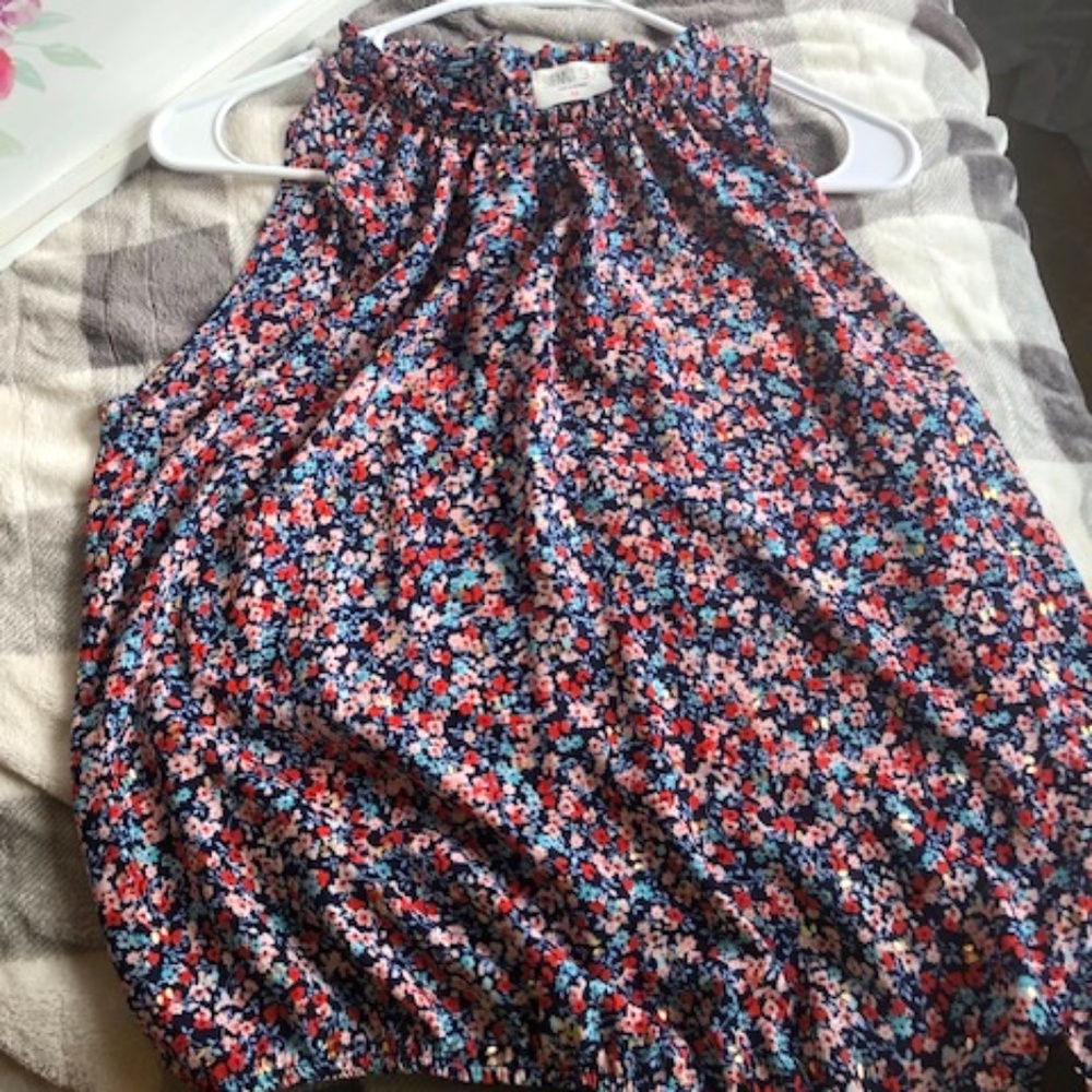 Sienna Sky Medium multicolor floral tank top with tie front